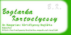 boglarka kortvelyessy business card